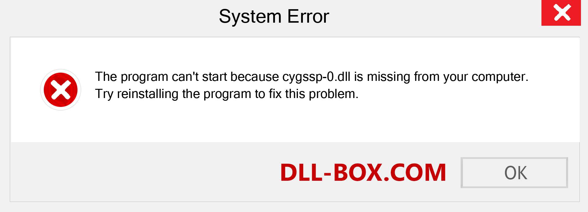  cygssp-0.dll file is missing?. Download for Windows 7, 8, 10 - Fix  cygssp-0 dll Missing Error on Windows, photos, images